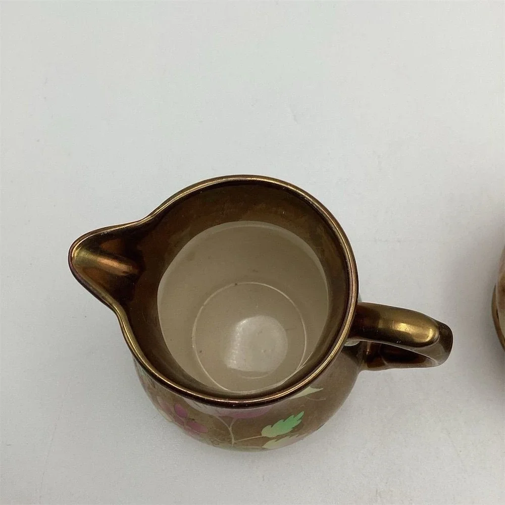 Vintage Wade England Copper Luster Pitcher‎ Set Multicolor 1950s